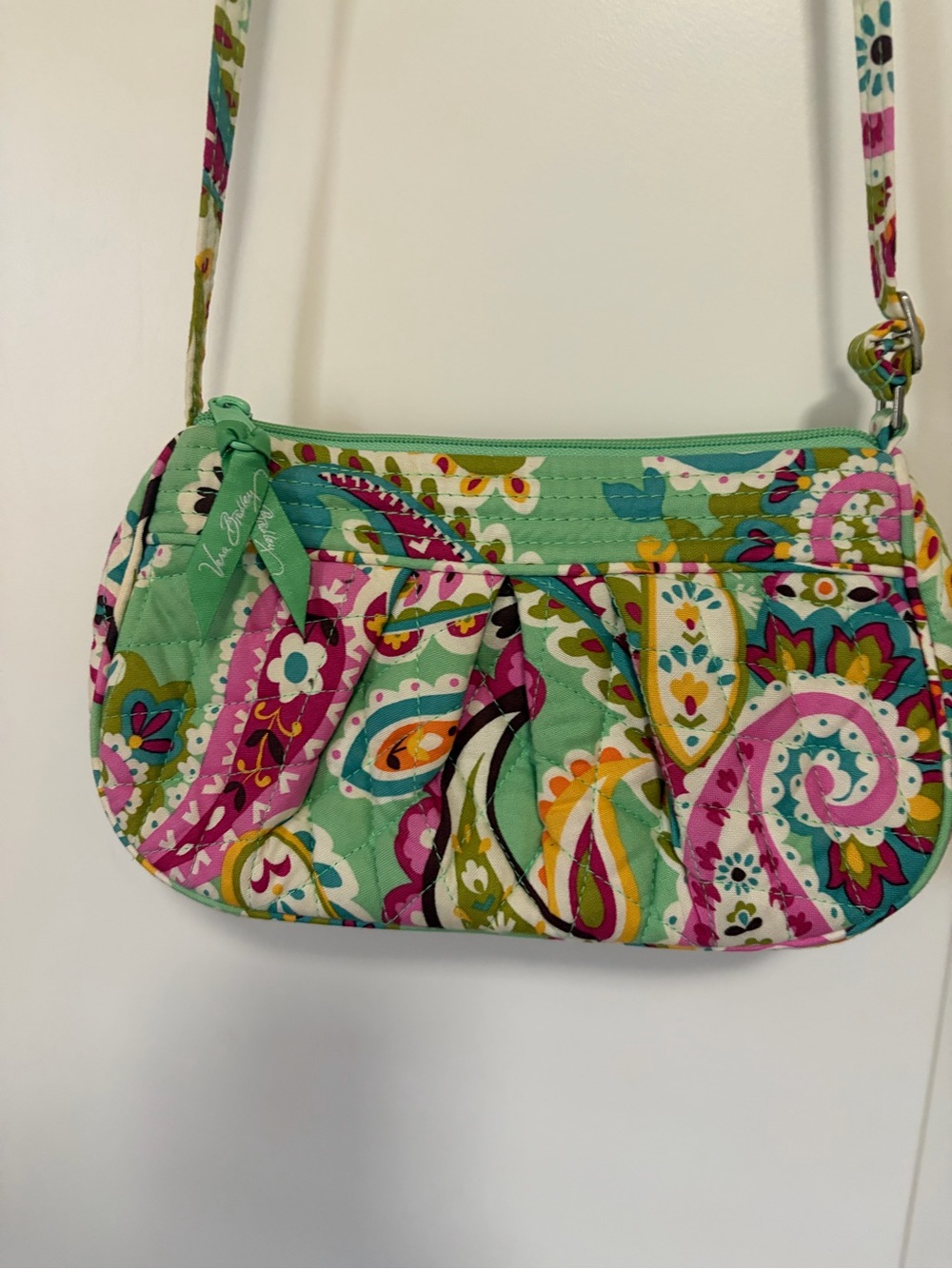 💕🩵Vera Bradley Cottage Core Colorful Paisley Quilted Crossbody Purse Bag💕🩵